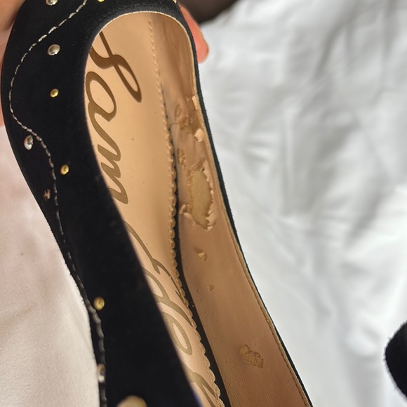 Sam Edelman Black and Gold Studded Heels - Picture 4 of 9